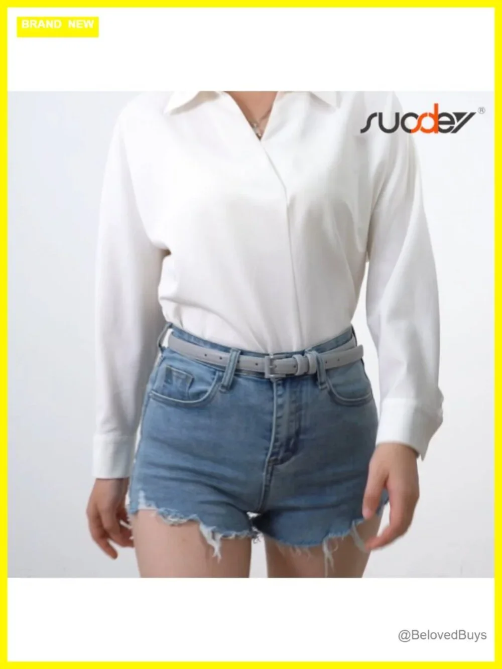 Women's Skinny PU Leather Belt with Square Buckle, Adjustable Waist Belt